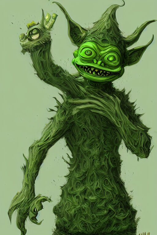 Lexica Broccoli goblin, human figure, highly detailed, digital art
