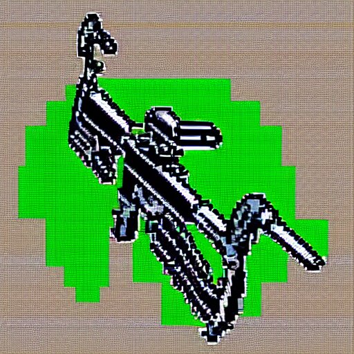 pixel painting of a sniper