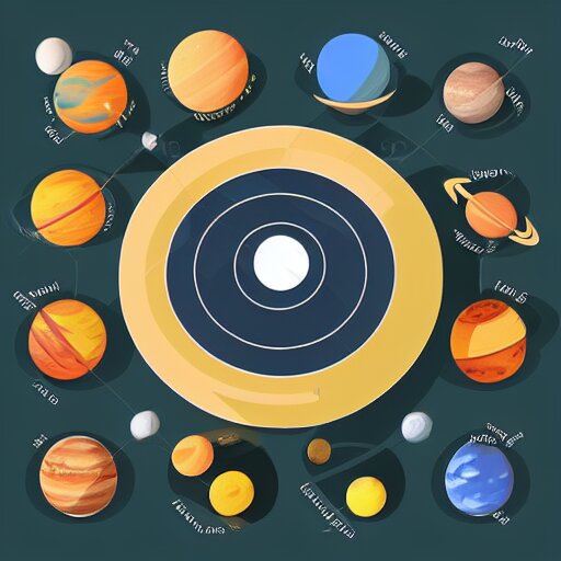 cute isometric solar system 