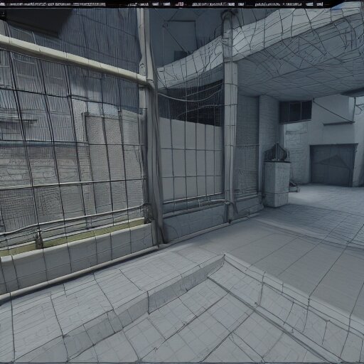 a professional 3 d wireframe of a counter strike level, 8 k, unreal engine, octane render 