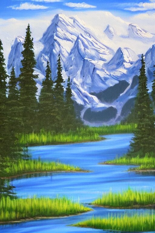 bob ross painting of alberta canada 