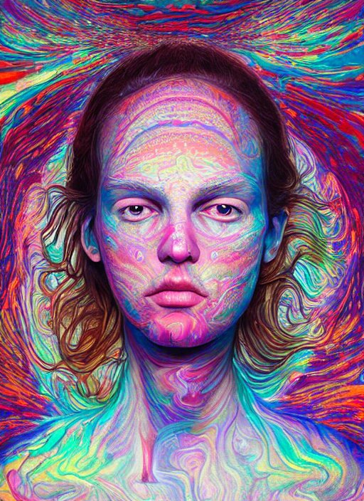 portrait ultra dimensional entity, accidentally tripping on dmt and acid, psychedelic experience, overwhelming psychosis of self realization and burning awakening, ultra high definition, unreal engine 5, hyperrealism, masterpiece composition, by martine johanna, barclay shaw 