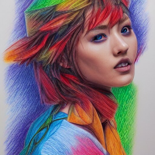  Colored pencil art on paper, highly detailed, artstation, Caran d'Ache Luminance