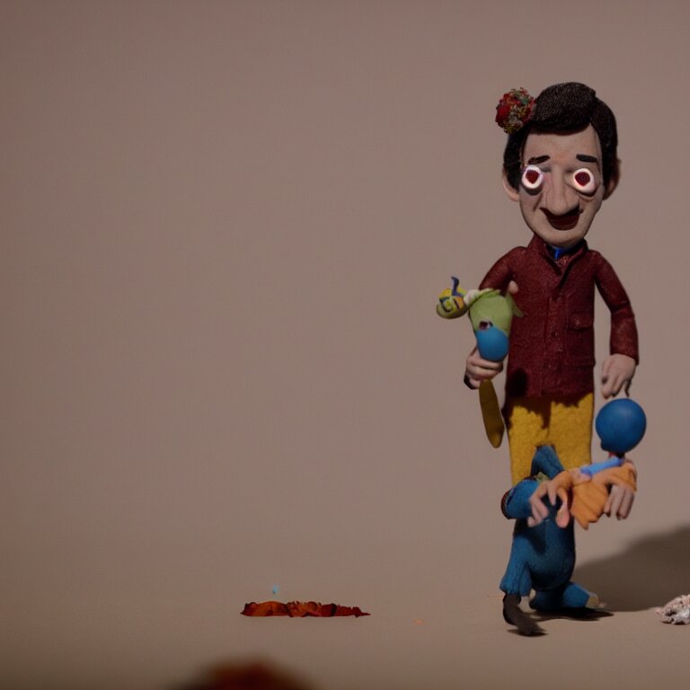 a cinematic film still of a claymation stop motion film starring bill murray, shallow depth of field, 8 0 mm, f 1. 8 