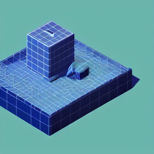 3 d object of computer, isometric game, isometric art, centralised, mohamed chahin, cute, blender cycles render, solid colours material, no background and shadows 