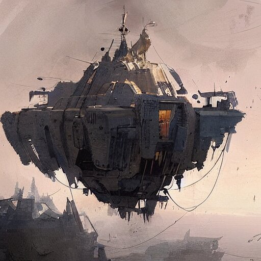 flying ship by Ian McQue