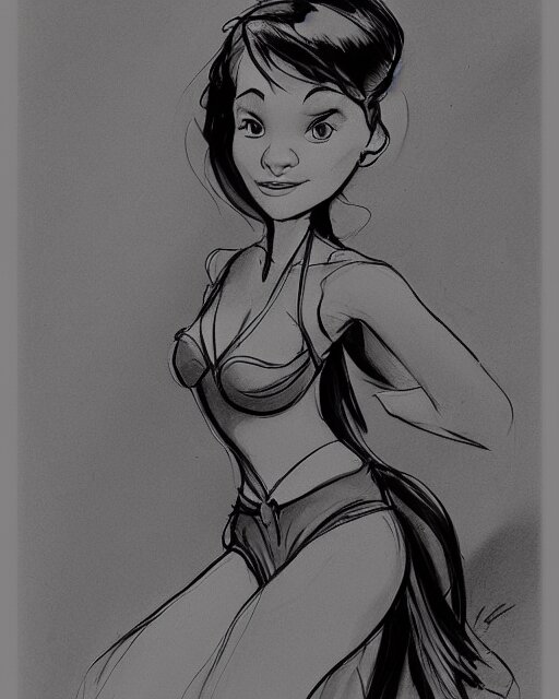 sketch by glen keane, black and white illustration by glen keane, concept art, artstation, disney 1 9 9 0 