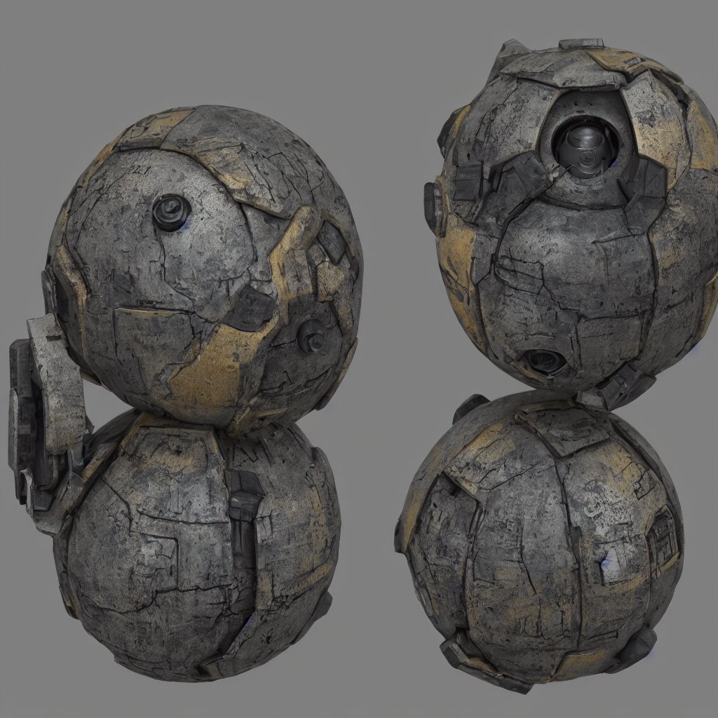 a cyberpunk energy grenade, photo realistic weathered materials, highly detailed, octane render