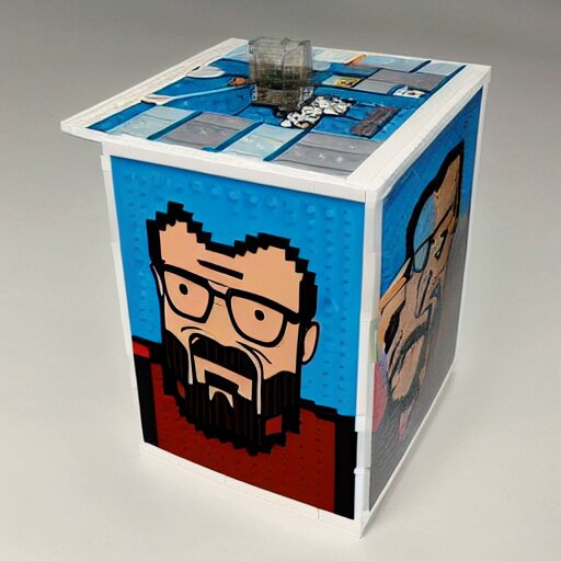 walter white rv lego box realistic