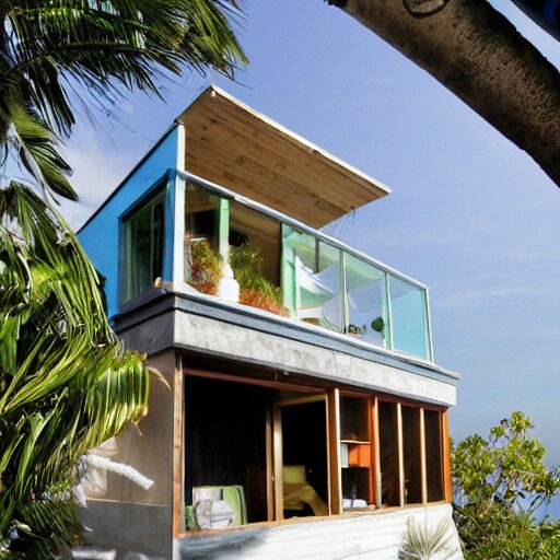 biopunk house in beach