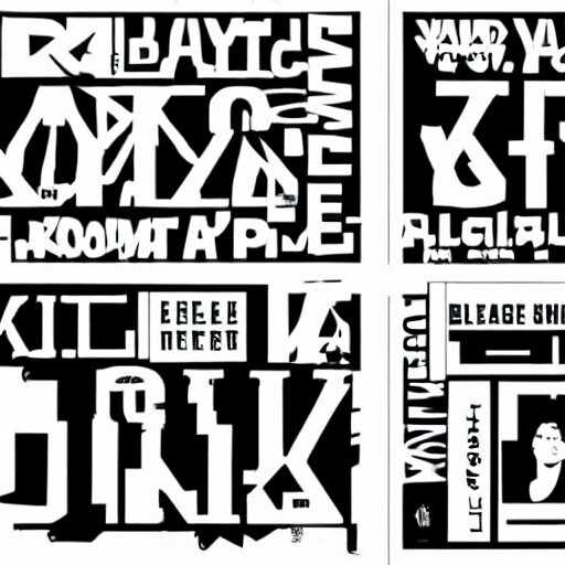 black on white graphic design in style of eric hu, y 2 k, 