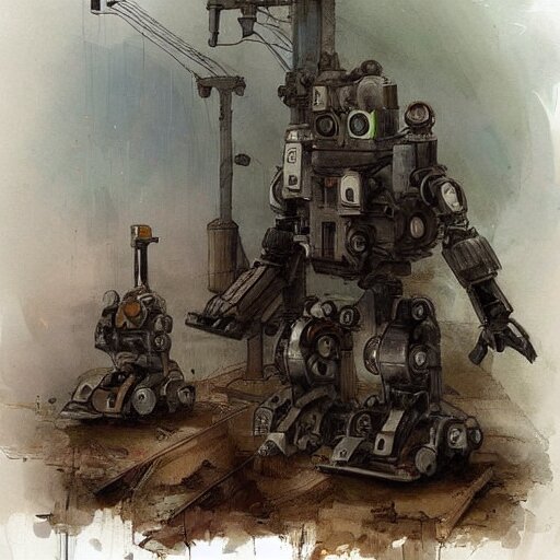 (((((((((((cluttered inventors shop full of robots))))))))))) . muted colors. by Jean-Baptiste Monge !!!!!!!!!!!!!!!!!!!!!!!!!!!!!!!!!!!!!!!!