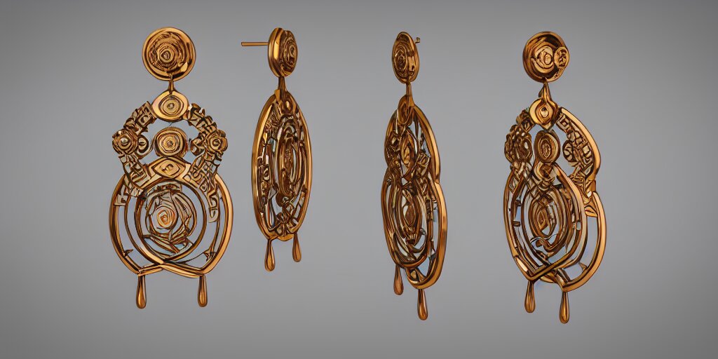 earring design, jewelry design, wood, nordic, art deco, intricate, elegant, material, product design, trending on artstation, cgsociety, photo realistic, design by ziva cph and isabel lennse and kalevala, 8 k, unreal engine, c 4 d 