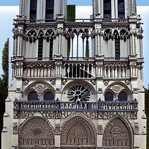 notre dame de paris in lego blocks