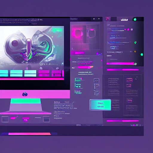 a computer UI designed by Ash Thorp.