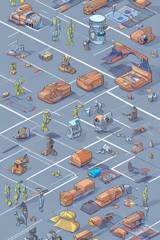 isometric design, sprite sheet, game resources, futuristic van by josan gonzalez 