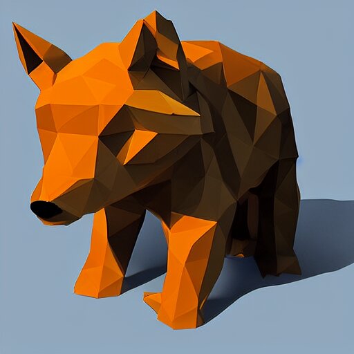 low poly bear 