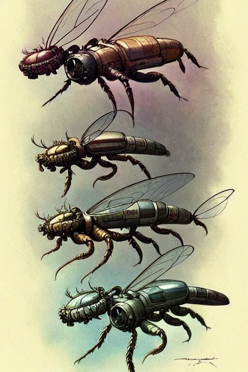 design only! ( ( ( ( ( 2 0 5 0 s retro future art insects designs borders lines decorations space machine. muted colors. ) ) ) ) ) by jean - baptiste monge!!!!!!!!!!!!!!!!!!!!!!!!!!!!!! 