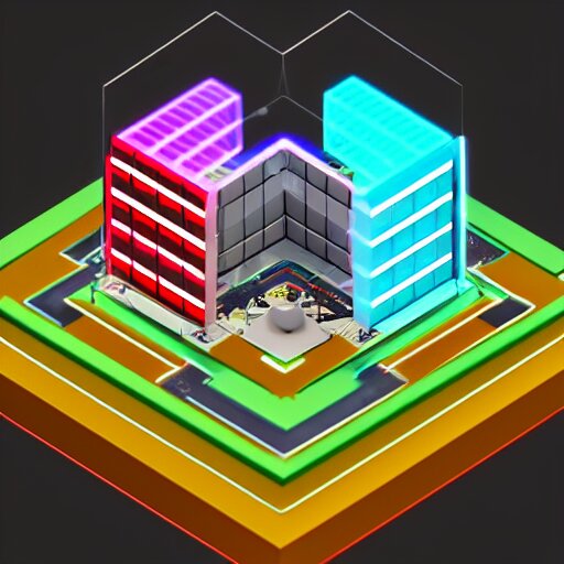 isometric game art obama with grid that separates isnalnds, lights with bloom, trending on artstation, mohamed chahin style, cycles render with ambient lights and volume 4 k 