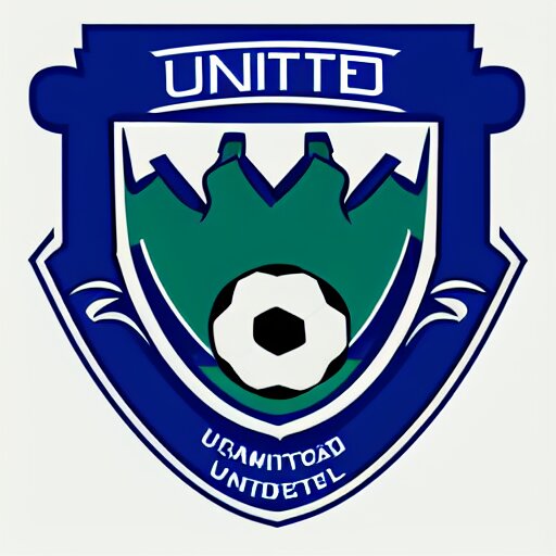 tampere united football logo. green blue vector graphics. 