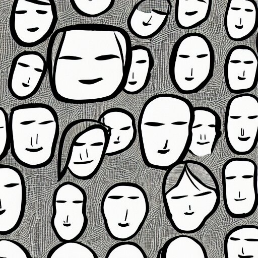 outline of faces, wallpaper 