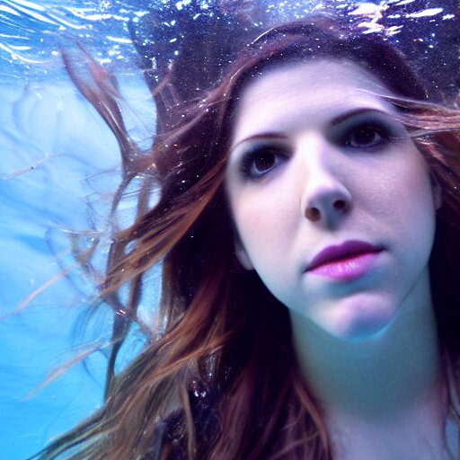 underwater portrait of anna kendrick, canon, 7 0 mm 