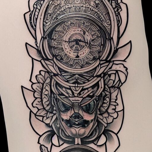 Masterpiece neural network tattoo design, line art, intricate, extremely detailed