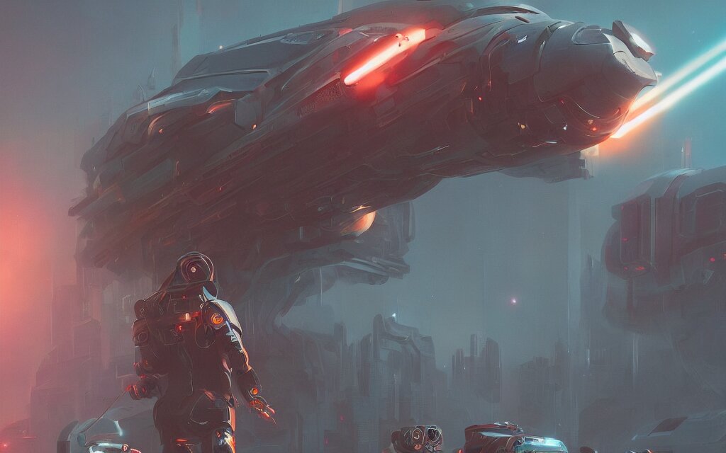 futuristic space captain, Detailed, 8k, sci-fi, panel, concept, simon stalenhag ,syd mead, insane detail, ash thorp, kyza, cyberpunk, collection