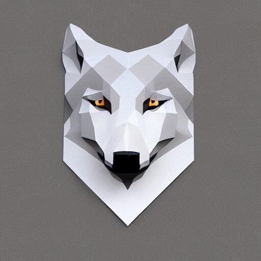 Low poly wolf