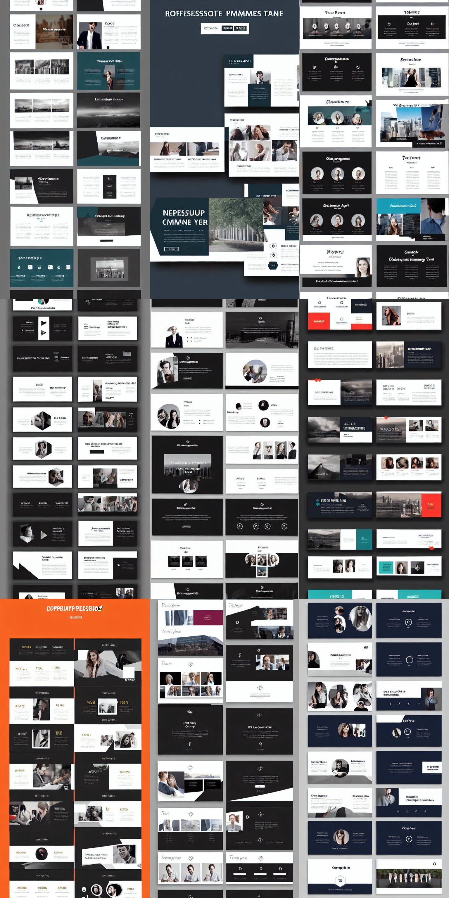 presentation template, corporation, canva, business ecommerce 