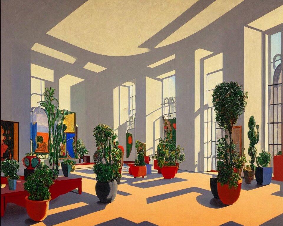Lexica - An achingly beautiful print of the interior of a modern art ...