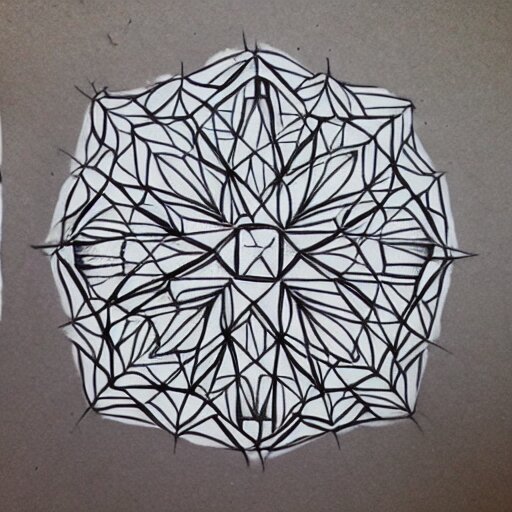 tileable symmetrical geometric drawings, ink chalk and spraypaint 