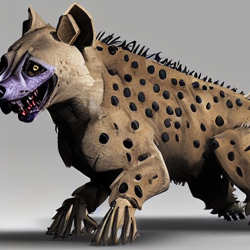 robotic hyena, highly detailed concept art 