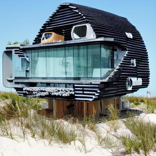 biopunk house in beach