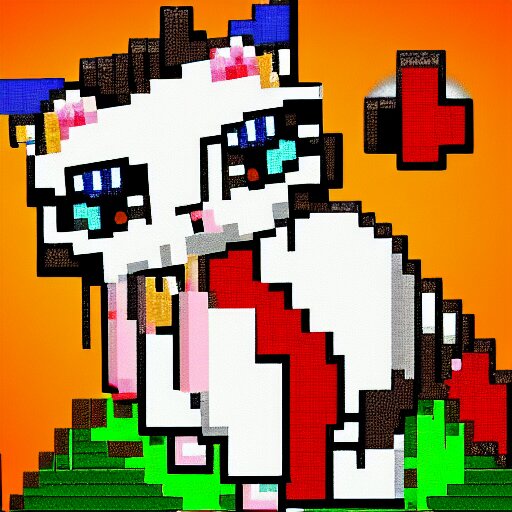 Pop cat pixel art