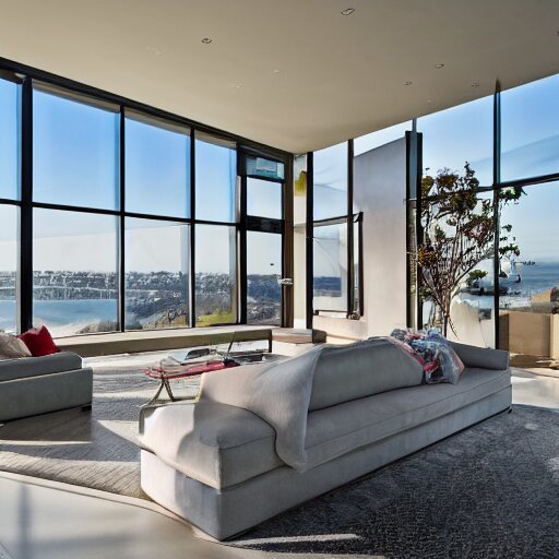 a modern concrete mansion on the bluffs overlooking san francisco 