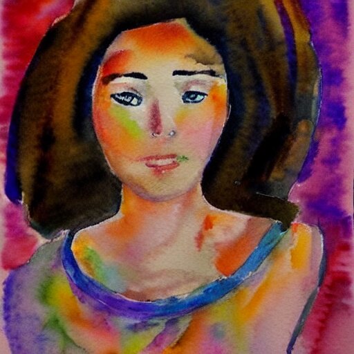 a portrait of yourself. Water colors