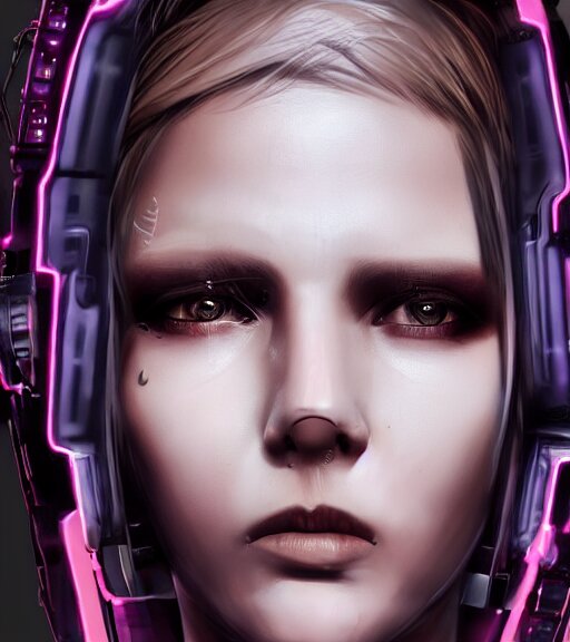 detailed realistic female character cyberpunk wearing thick collar around neck, realistic, art, beautiful, 4K, collar, choker, collar around neck, punk, artstation, detailed, female, woman, choker, cyberpunk, neon, punk, collar, choker, collar around neck, thick collar, tight around neck, punk,