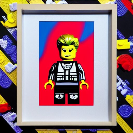 a portrait of david bowie as a lego in a cosmic scenic environment, trending on artstation 