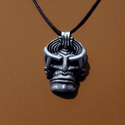 necklace of hellboy, hyper realistic, 