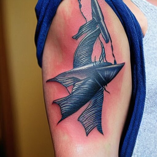 tattoo of the windfish from zelda links awakening silhouette