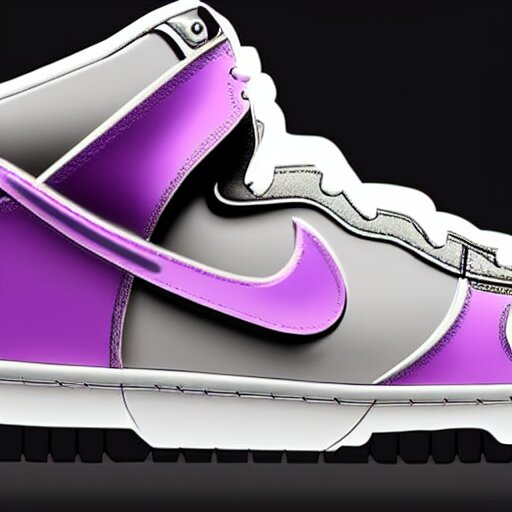 nike dunks in the theme of frieza, accurate colors, concept art, sleek ferrari details 