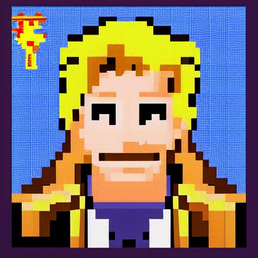 pixel art 8 bit guybrush threepwood, trending on artstation 