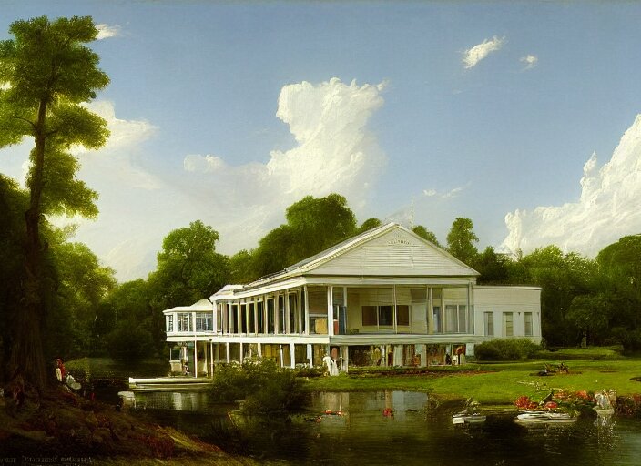 painting of the farnsworth house by thomas cole 