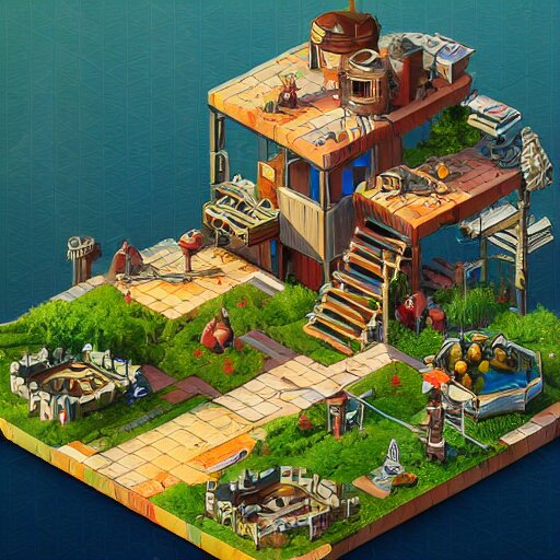 isometric environment, amazing detail, artstation