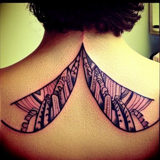 neck tattoo, needle, ink, tattoo photo 