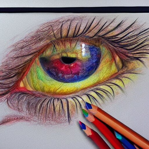  Colored pencil art on paper, highly detailed, artstation, Caran d'Ache Luminance