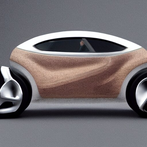 a car shaped like an acorn, concept, 