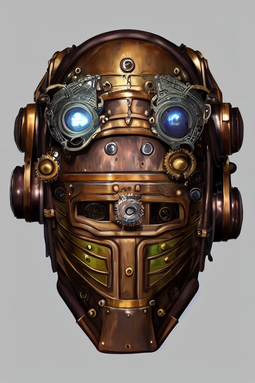 steampunk helmet fantasy art mask robot ninja stylized digital illustration sharp focus, elegant intricate digital painting artstation concept art global illumination ray tracing advanced technology chaykin howard and campionpascale and cooke darwyn and davis jack 