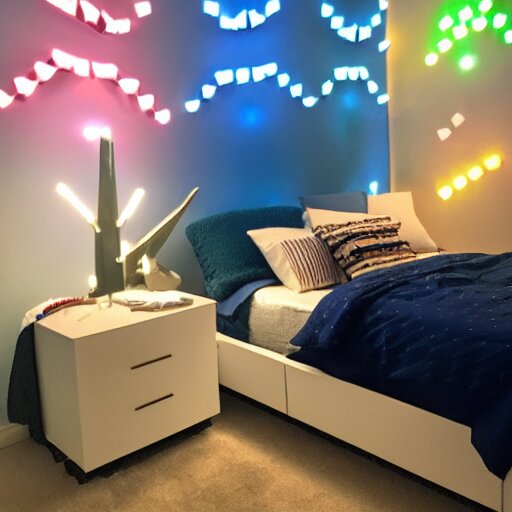 a day trader named jay putting up nanoleaf lights in his bedroom 